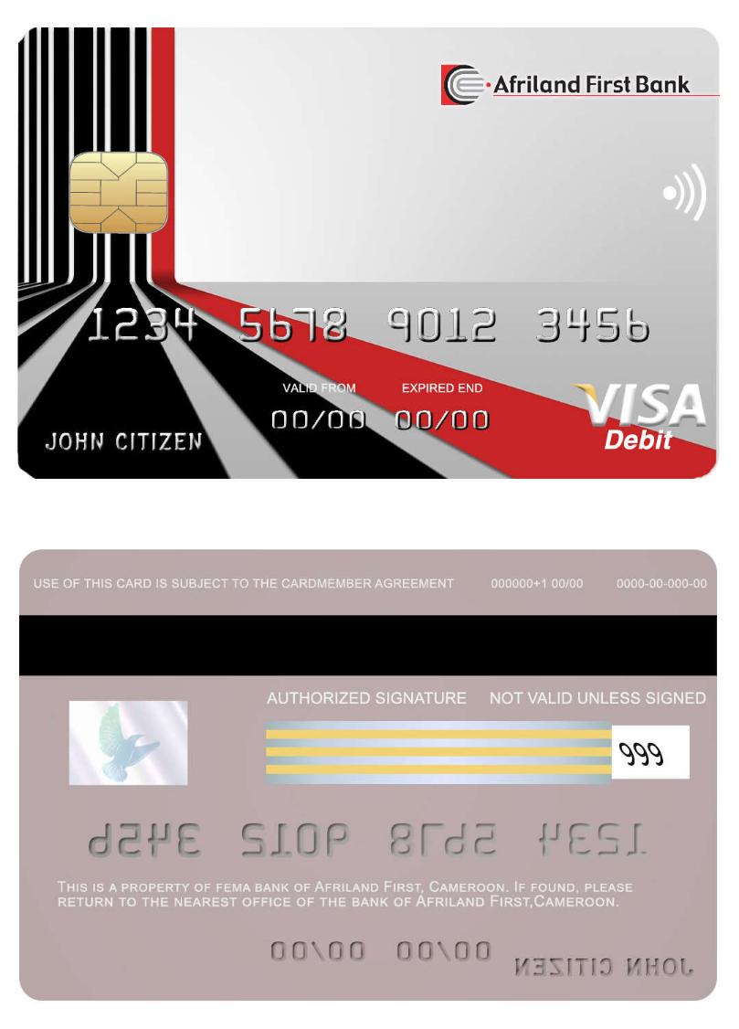 Cameroon Afriland First bank visa card